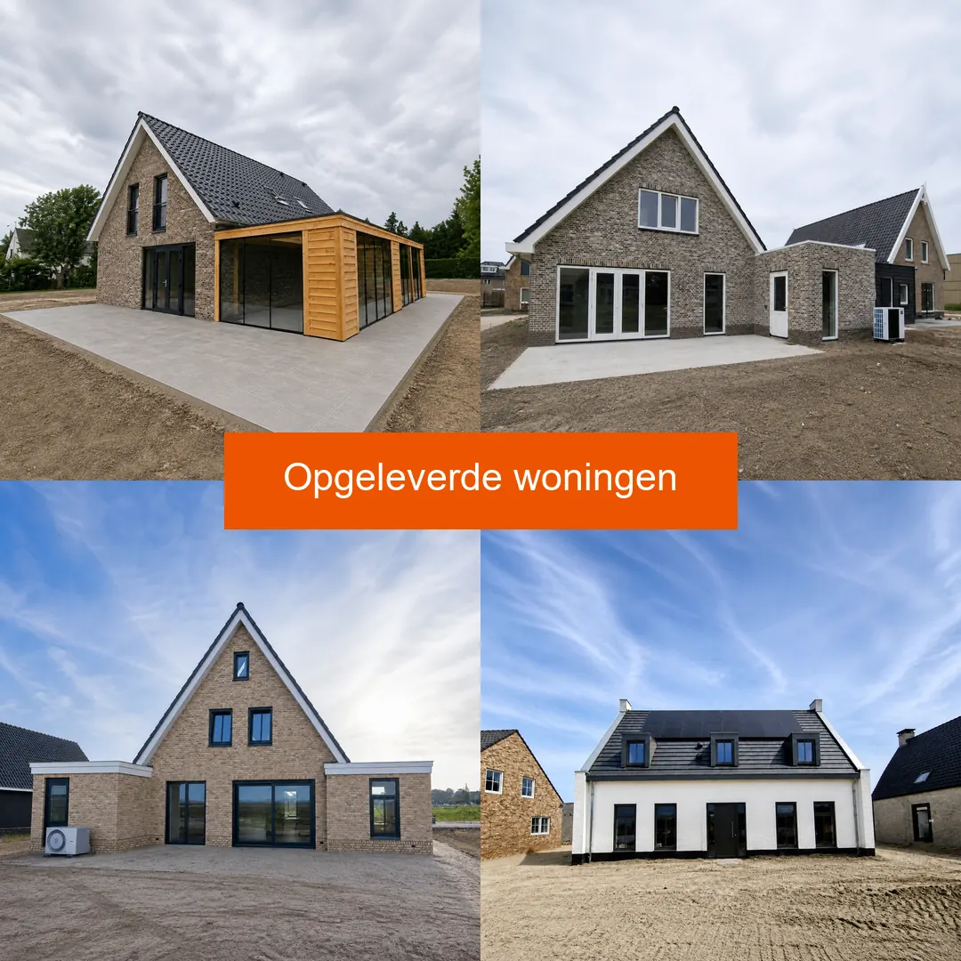 Collega van vier unieke opgeleverde woningen