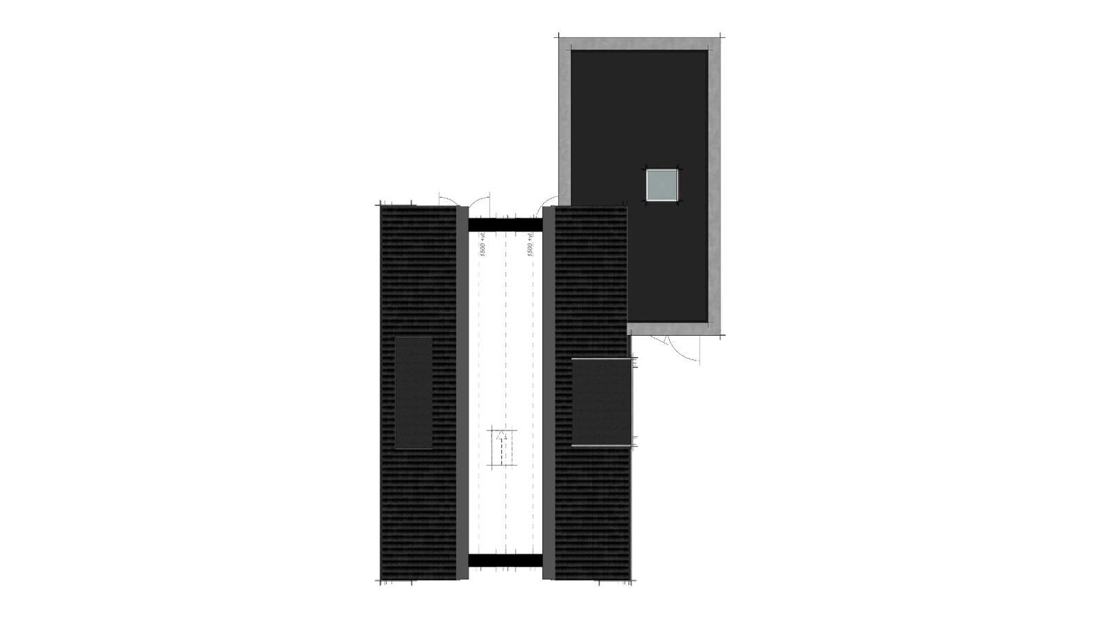 Plattegrond van de zolder van een vrijstaande woning