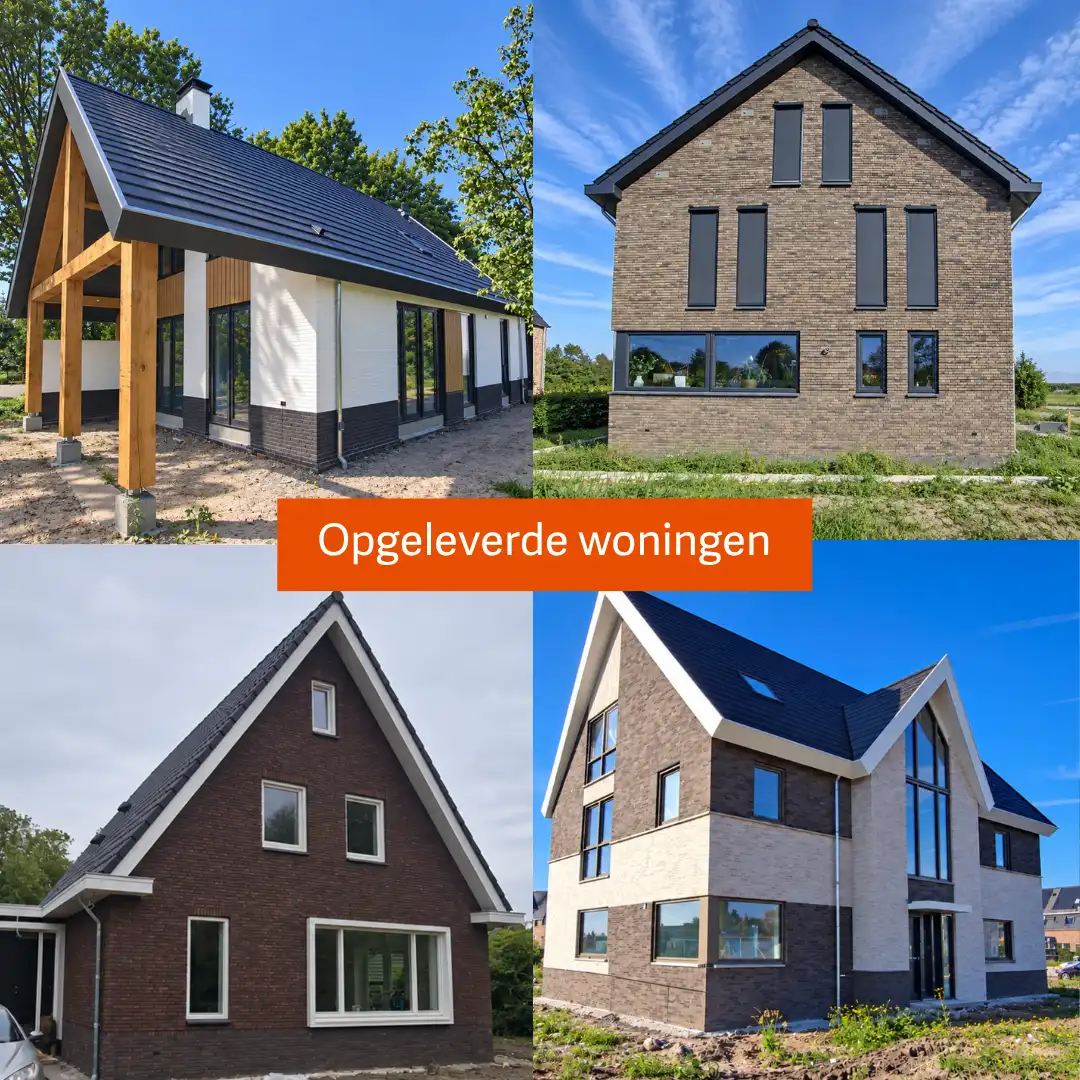 Collega van vier unieke opgeleverde woningen