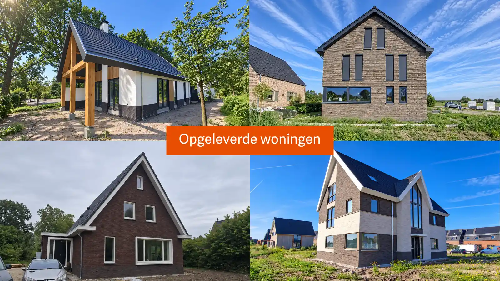 Collega van vier unieke opgeleverde woningen