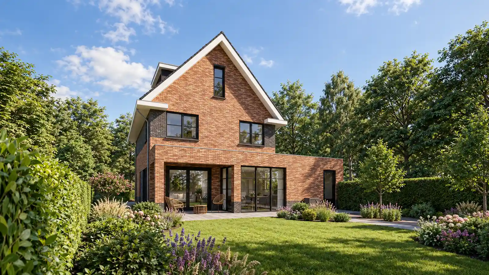 Vrijstaande hoogbouwwoning met uitbouw