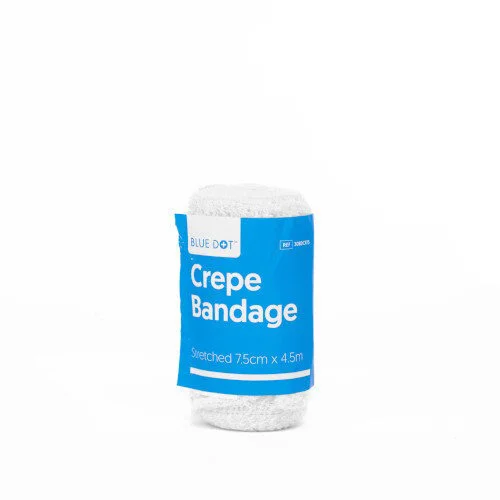 BLUE DOT Crepe Bandage 7.5cm x 4.5m, Case of 600