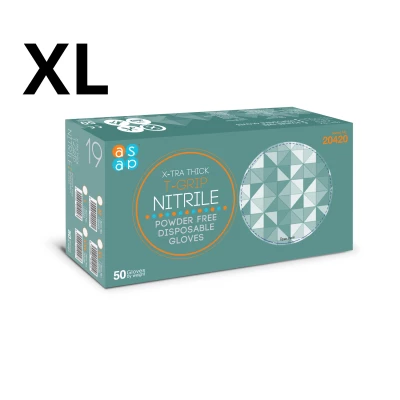 X-Tra Thick T-Grip Nitrile PF Gloves XL Case(1000) Orange