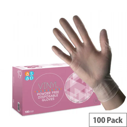 Vinyl SMALL Disposable Gloves Powder-Free Case of 10 x 100 (1000 Gloves)