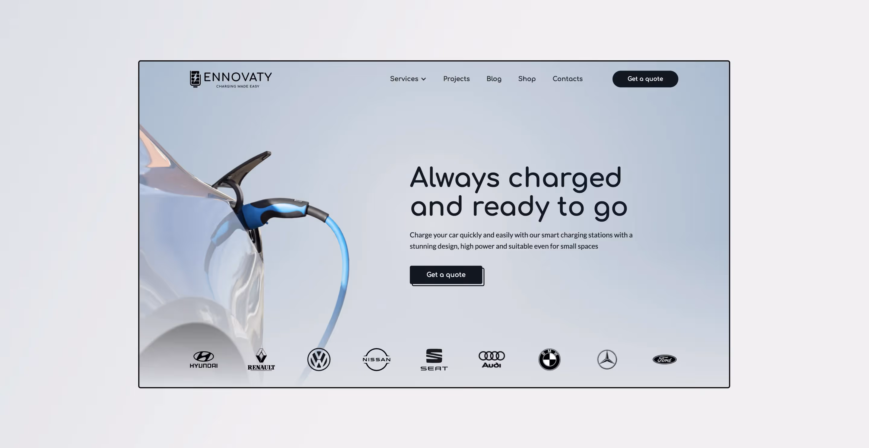 Ennovaty website overview on desktop and mobile