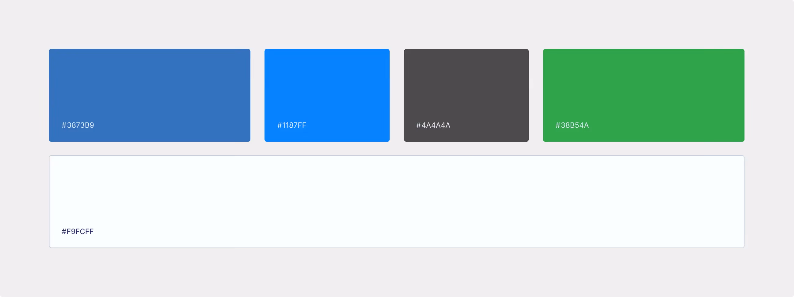 Color palletes used for B-eye's website