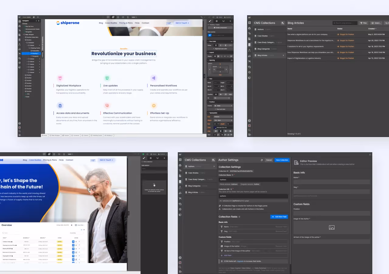 Shiperone website development process