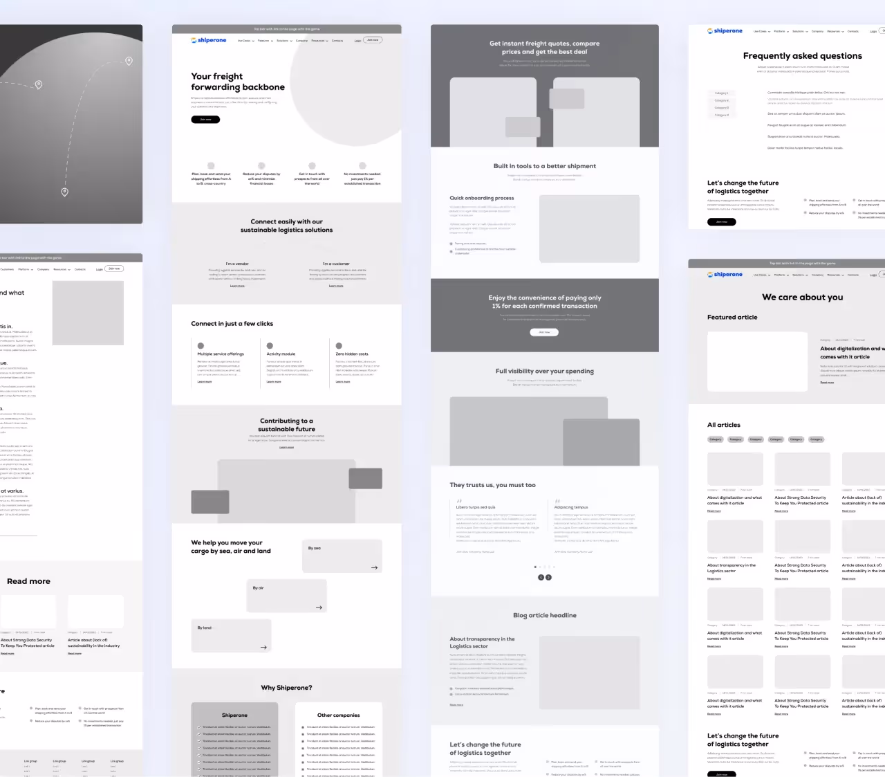 Shiperone website prototype