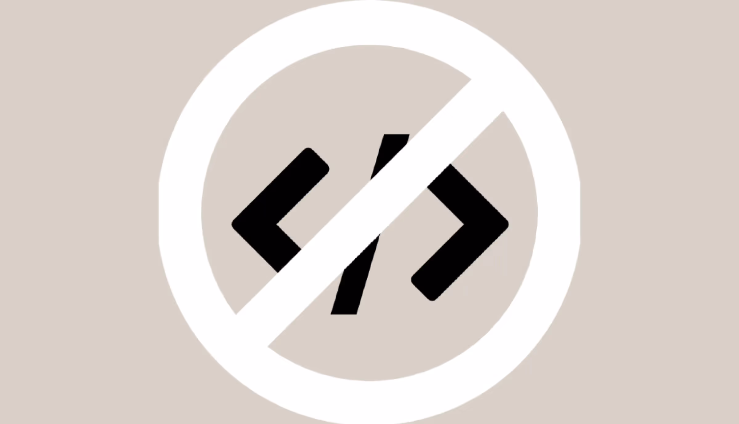 Crossed No-code sign