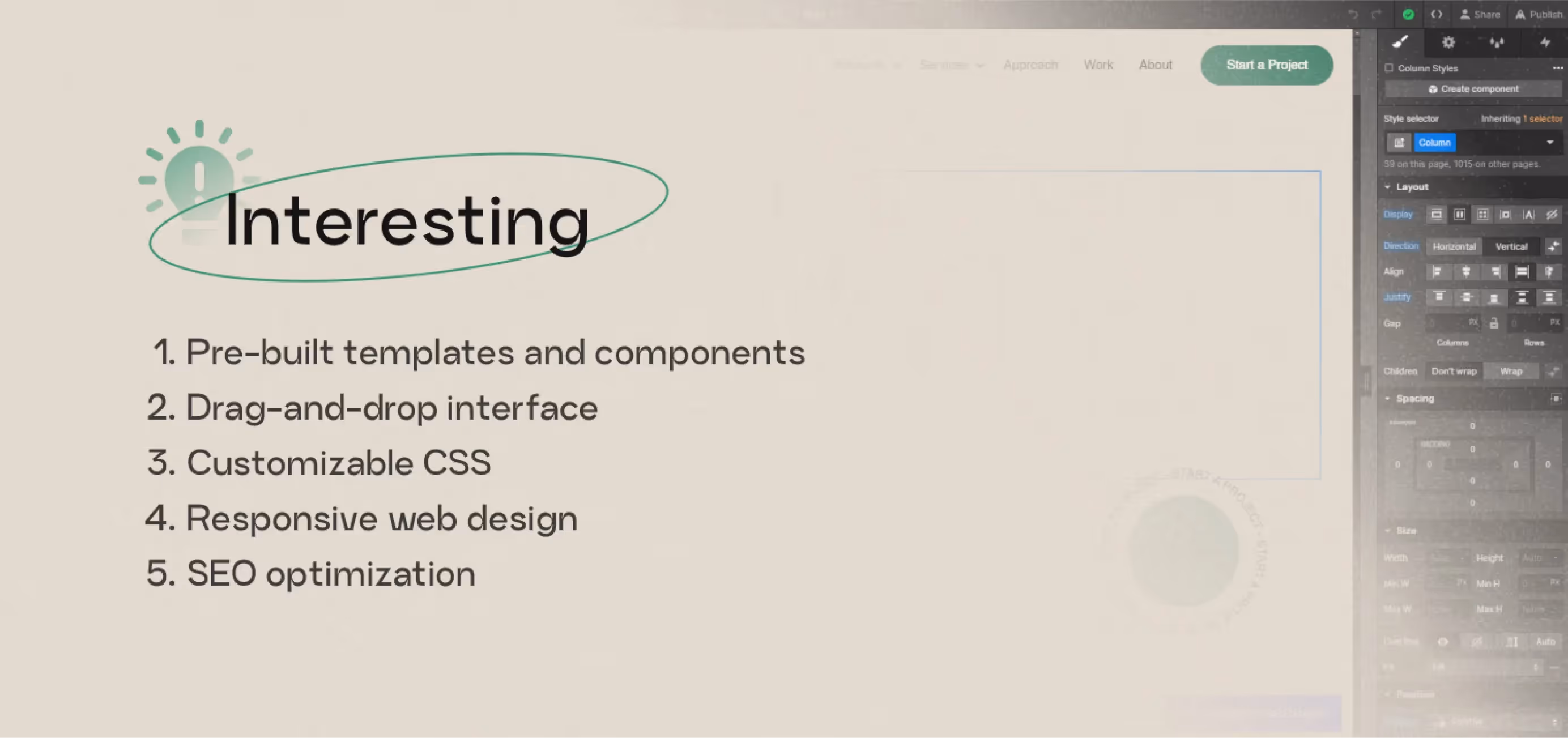 Interesting features that Webflow is providing as a SaaS