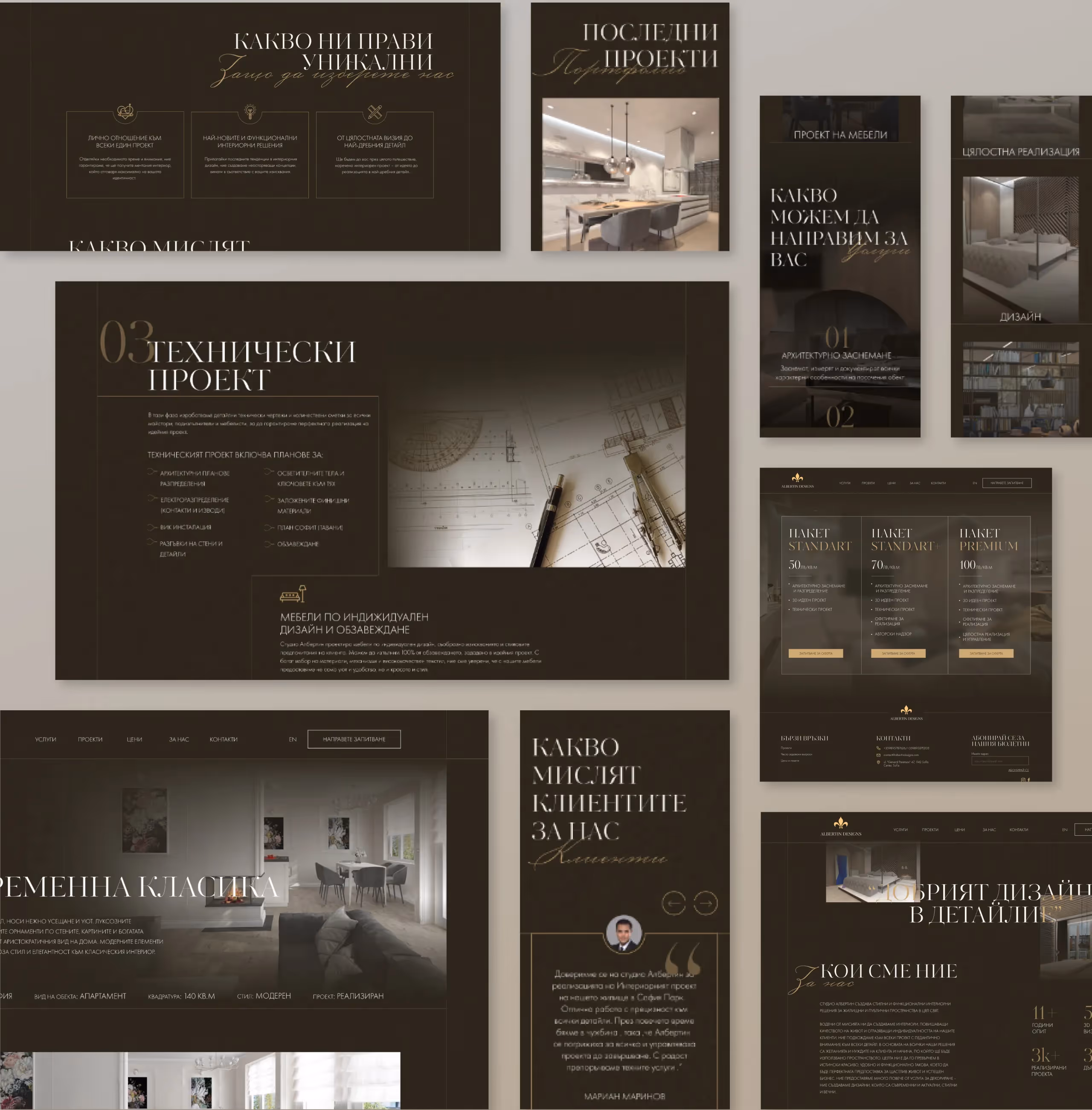Information about the last projects of Albertin Design's Website