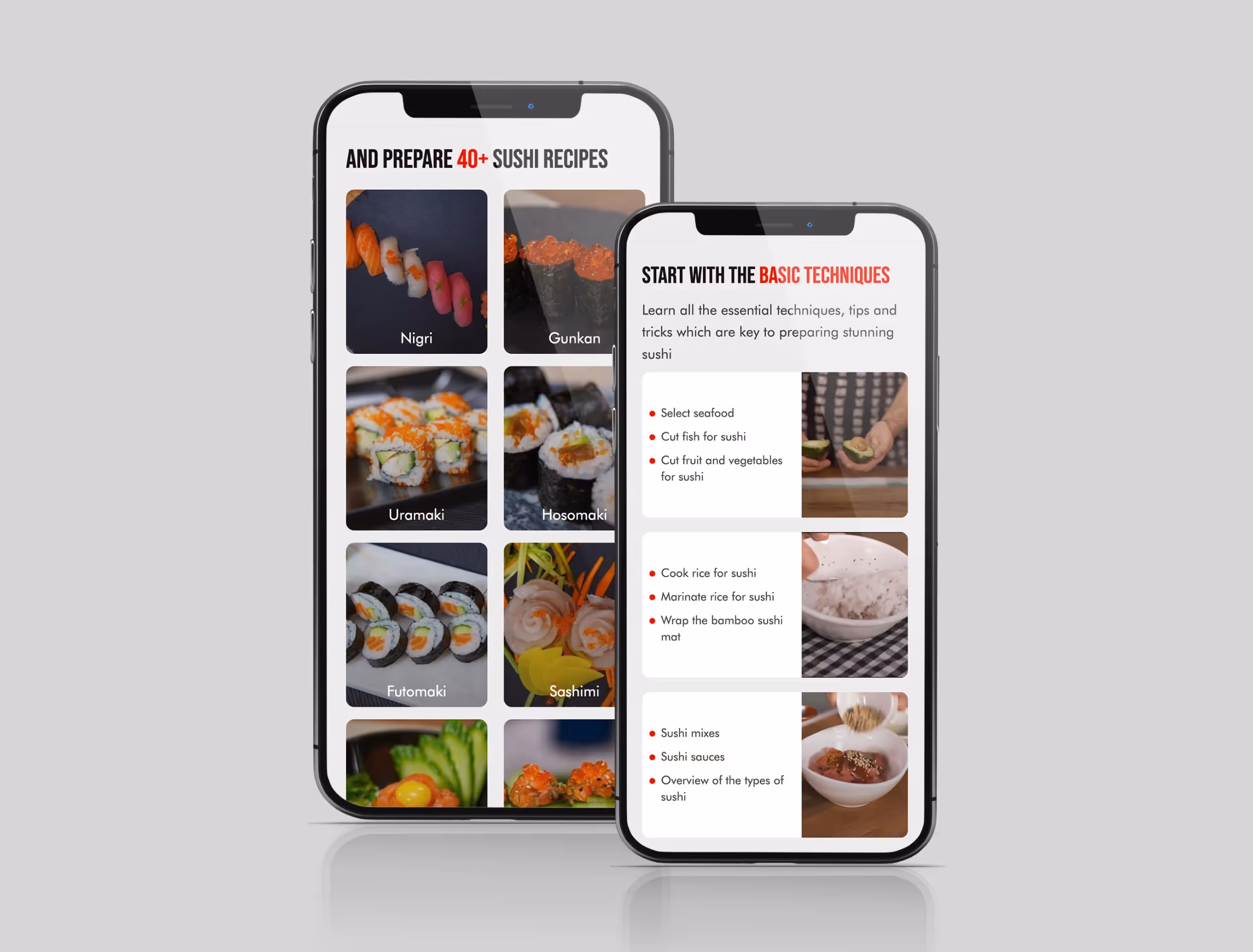 Sushi Instructor website screenshot on mobile