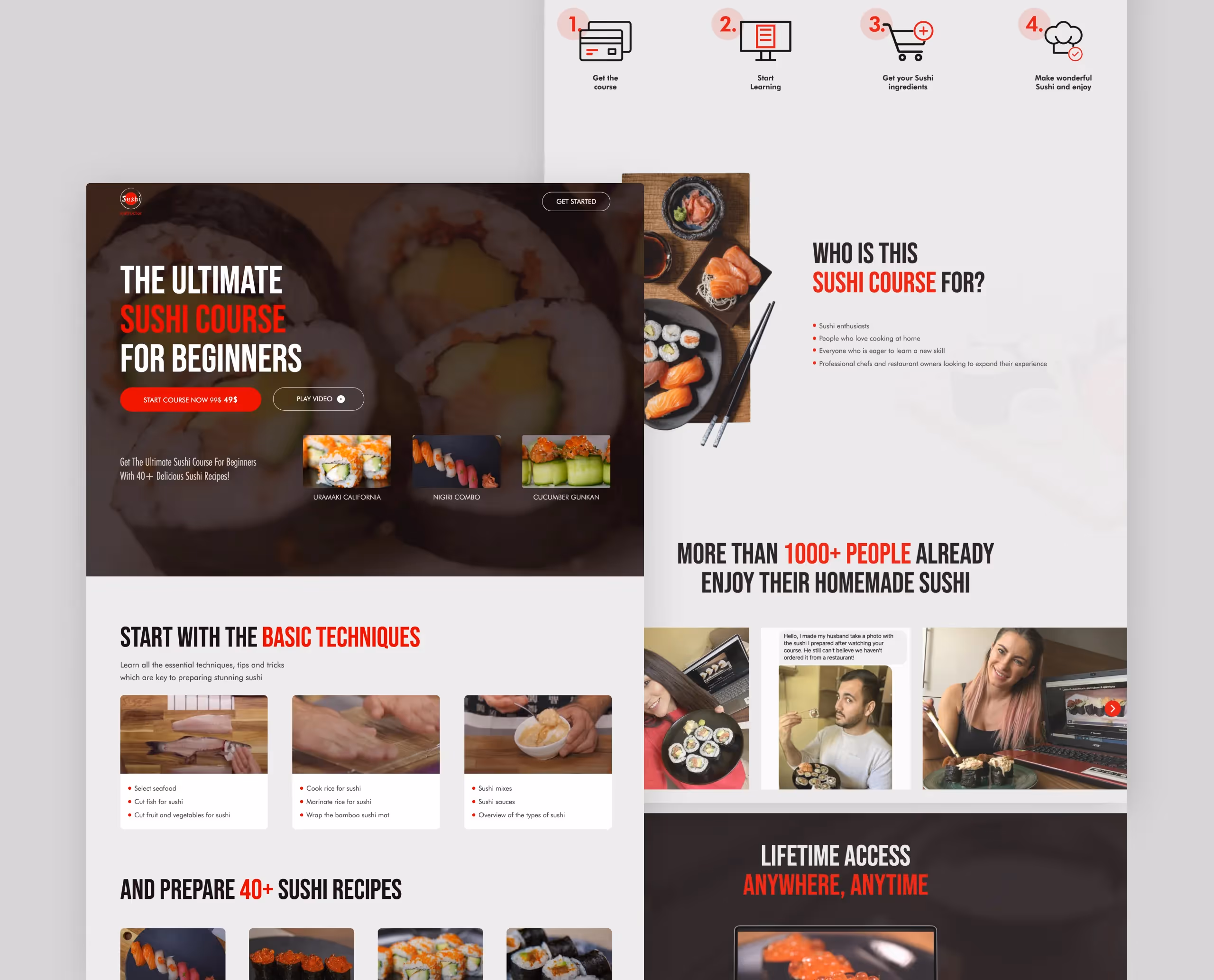 Sushi Instructor website screenshot