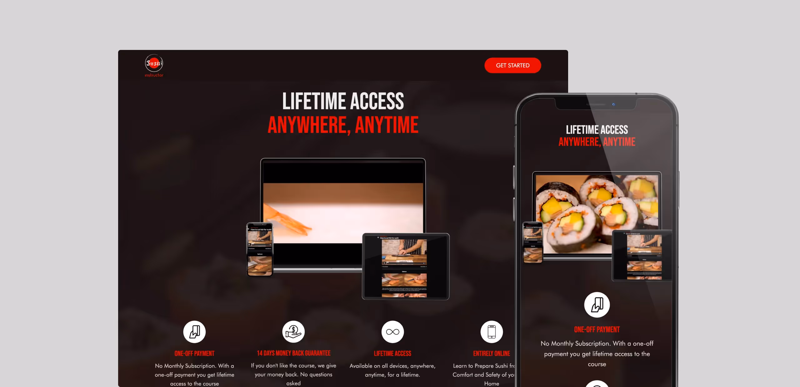 Sushi Instructor website screenshot
