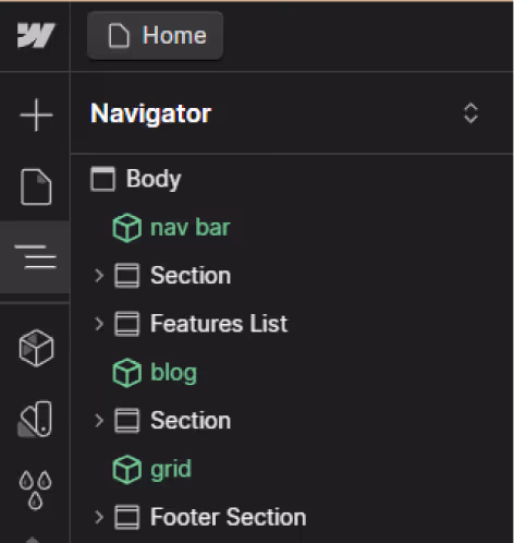 Webflow Navigation
