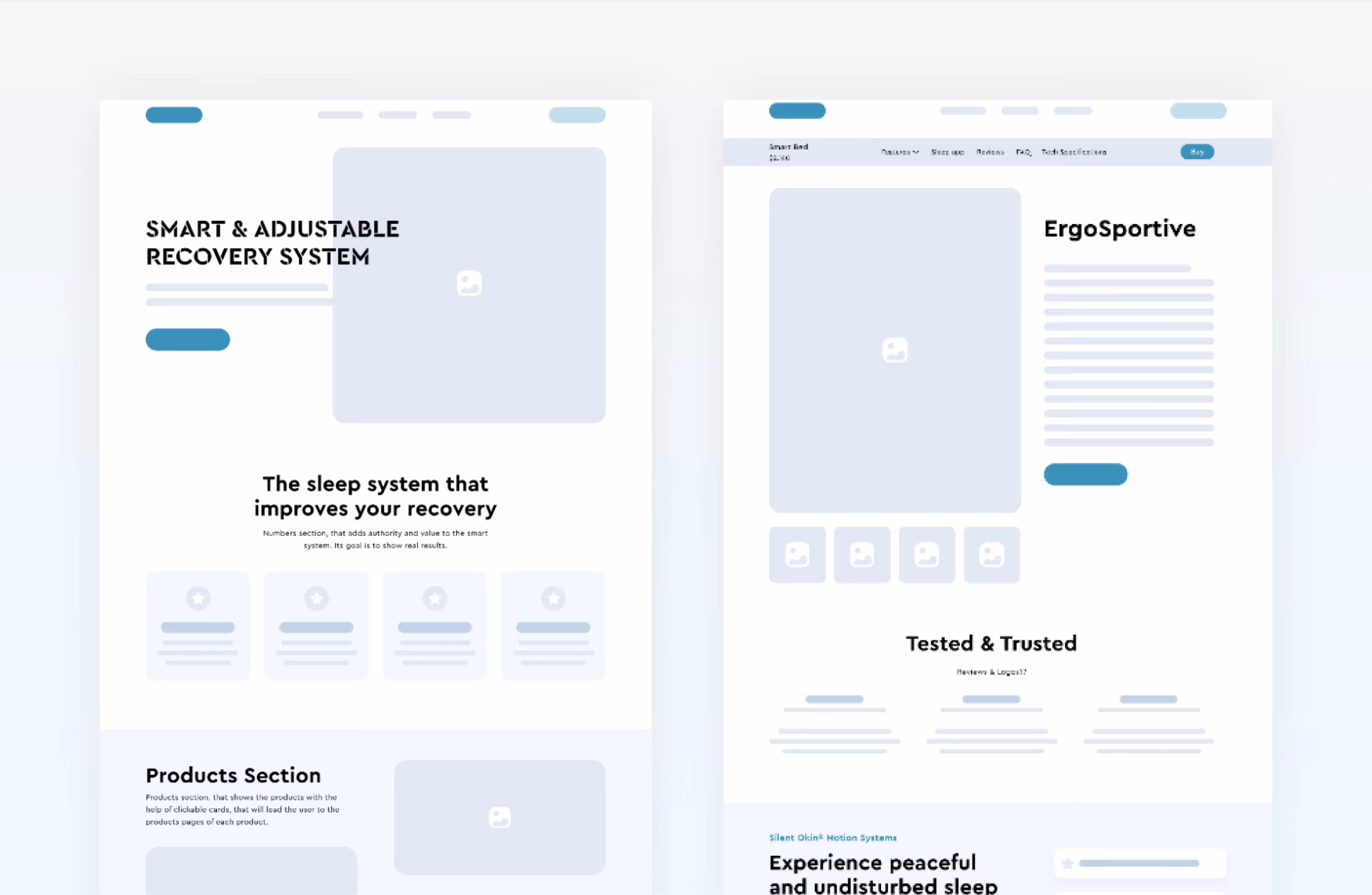 screeshot of website wireframe in figma