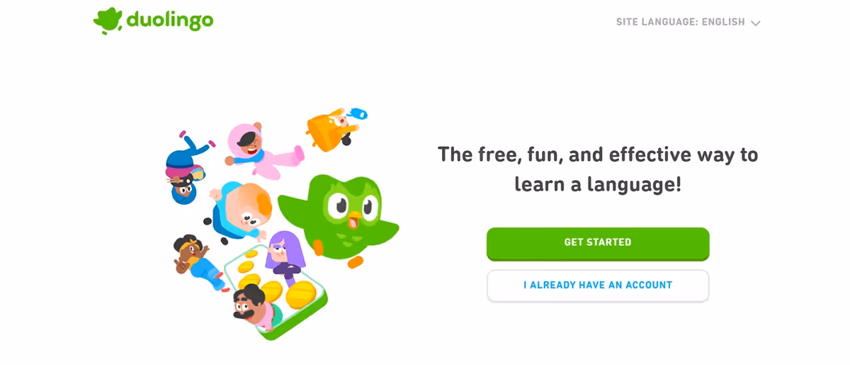 Duolingo's website screenshot