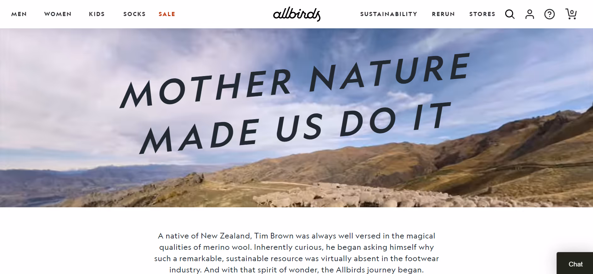 screenshot of all birds about us page