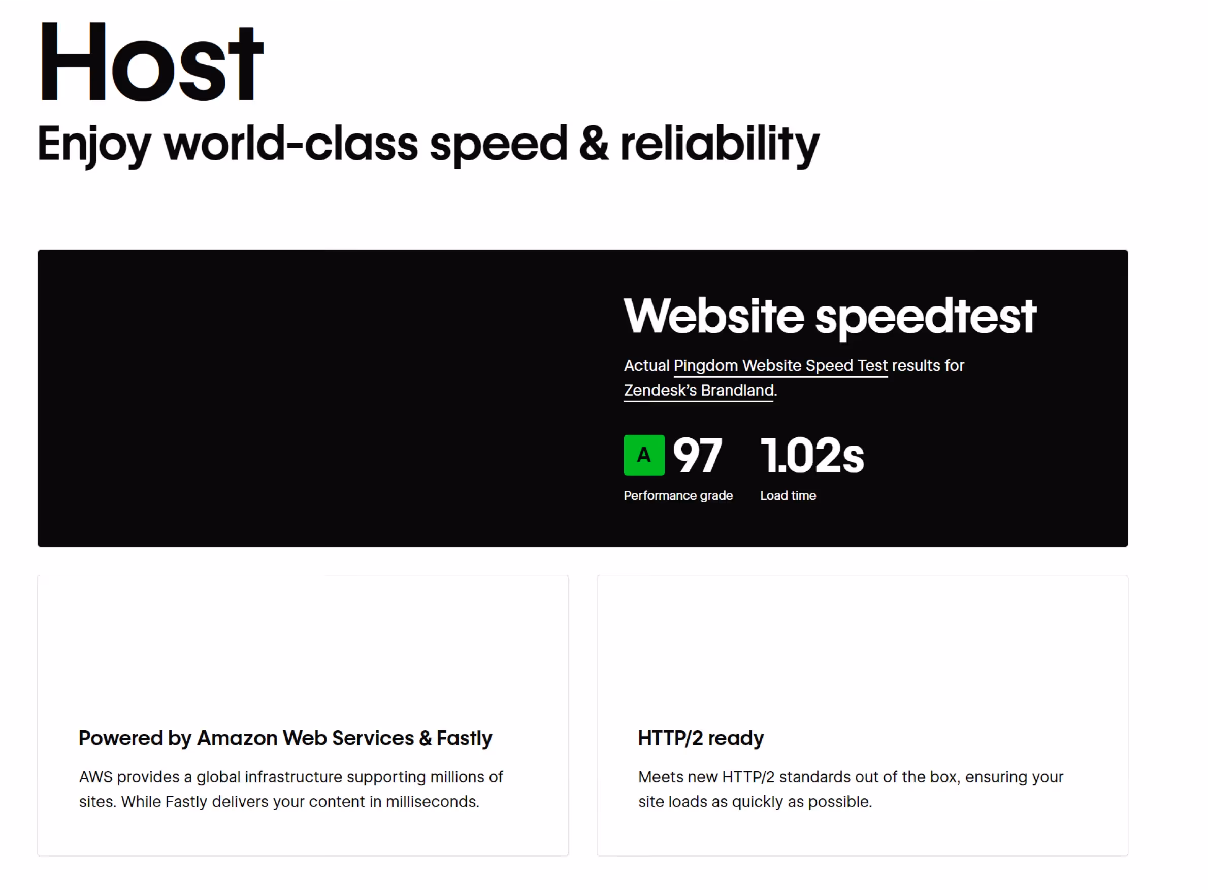 Webflow hosting page