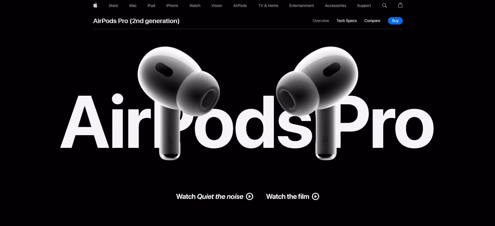airpods web design example