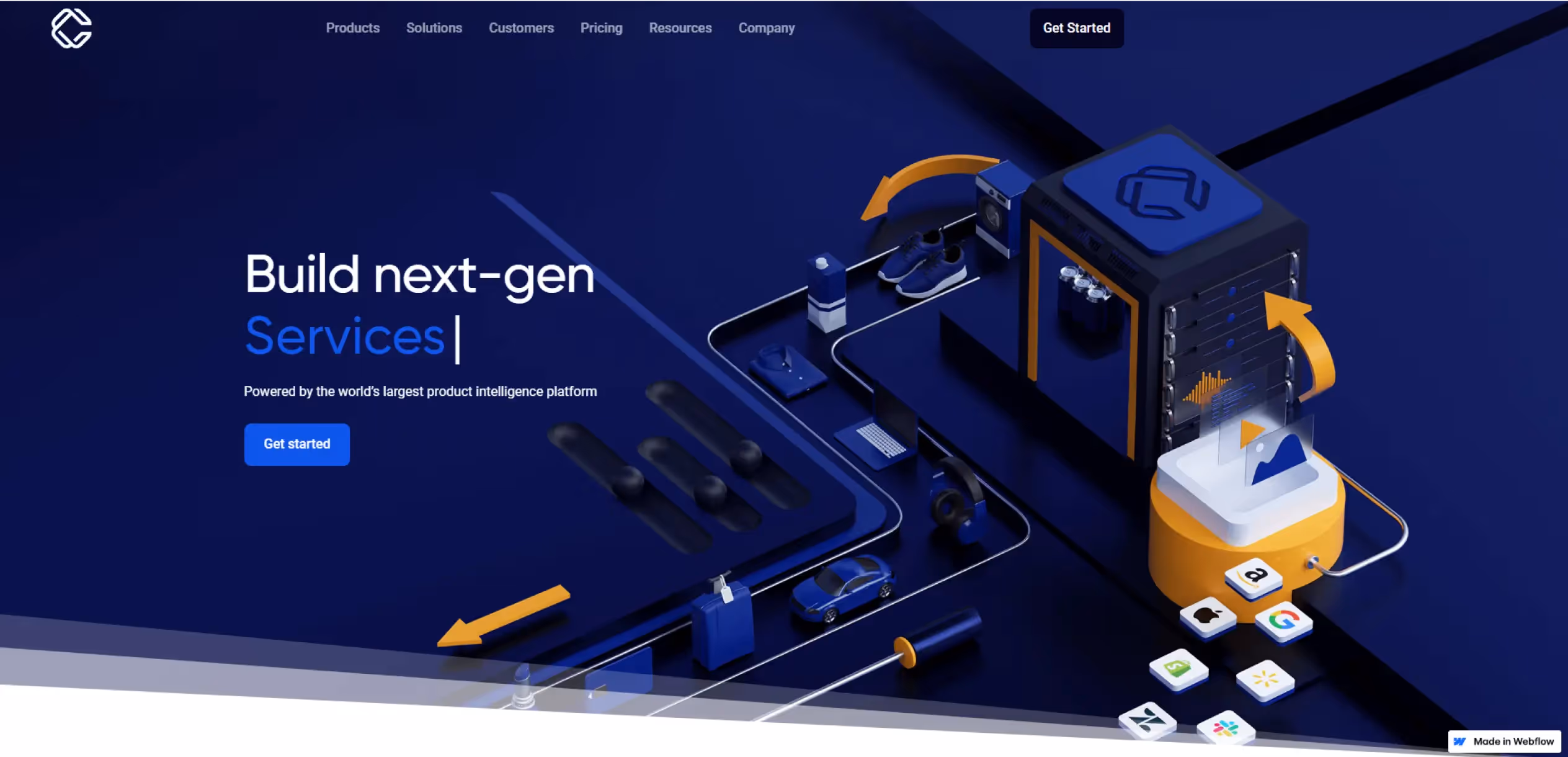 Webflow Website Example - Commerce AI Screenshot