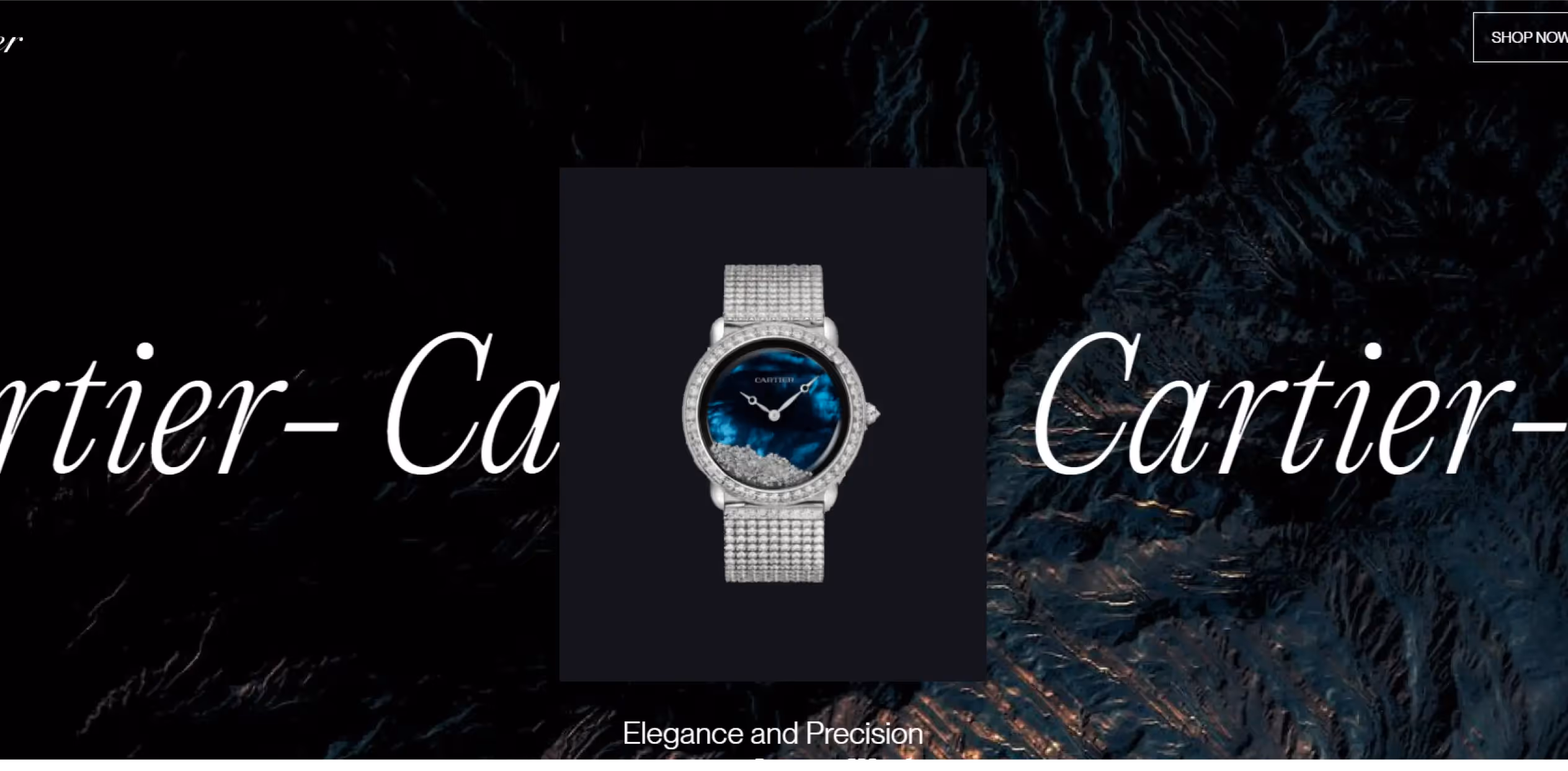 Webflow Website Example Cartier Watches Screenshot