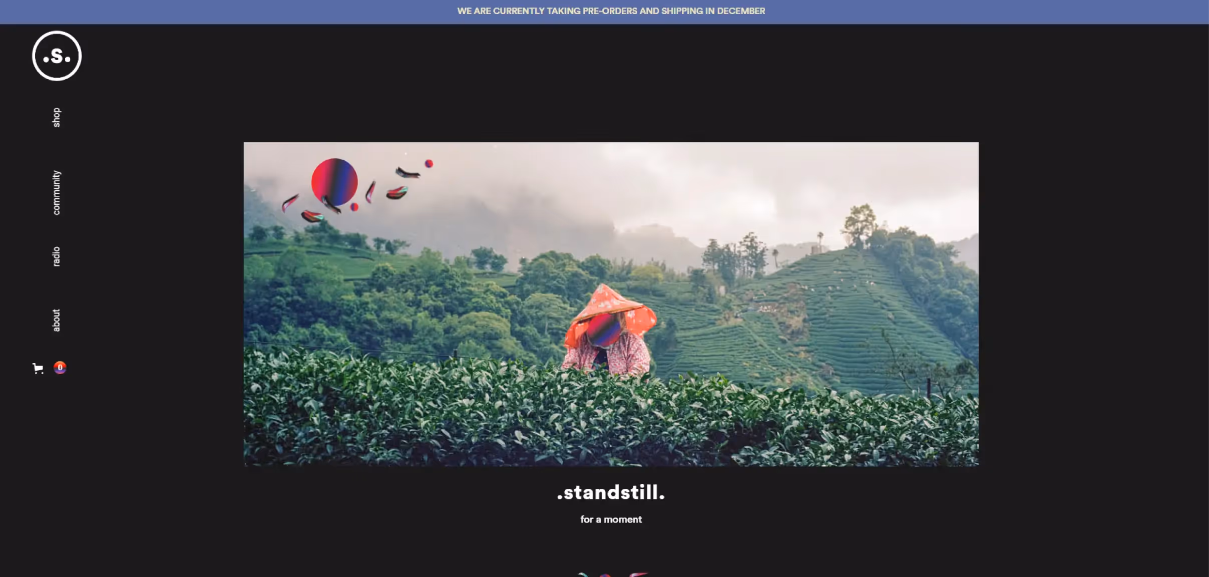 Webflow website example screenshot of StandStill Tea