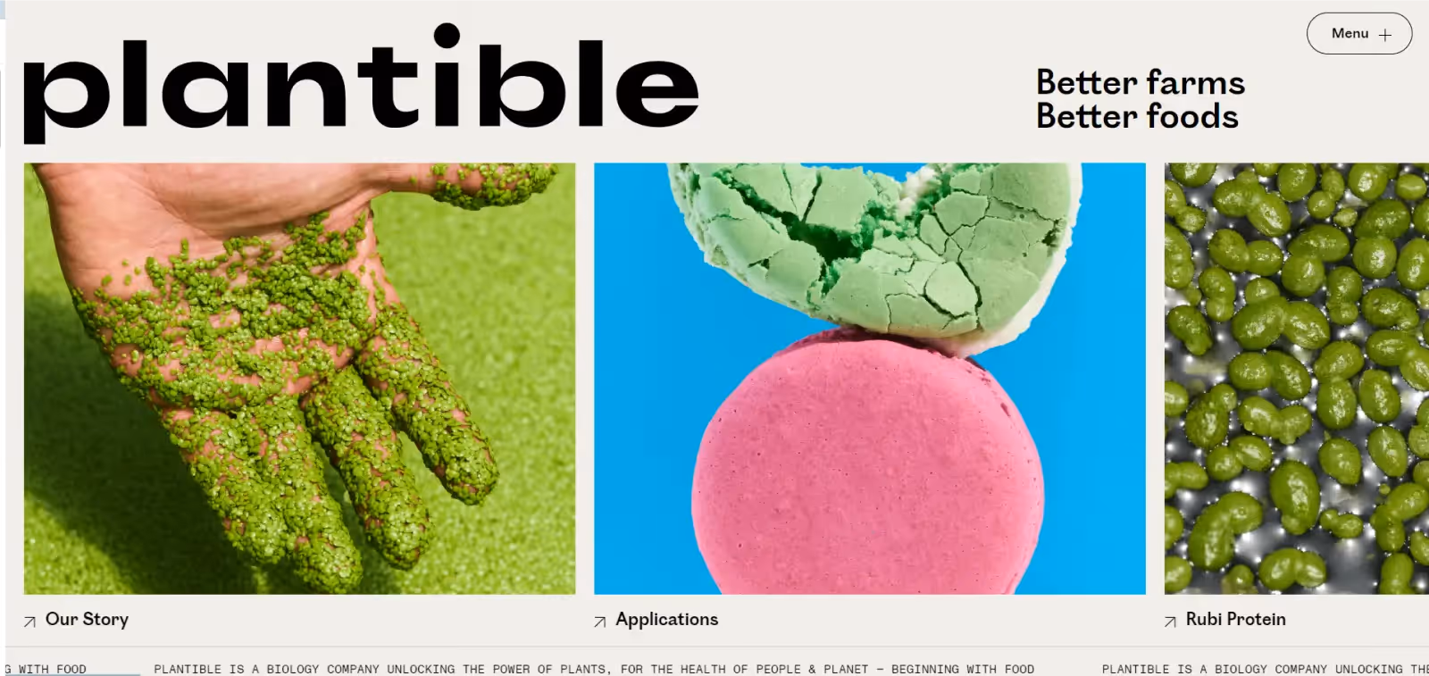 Webflow Website Example - Plantible Foods