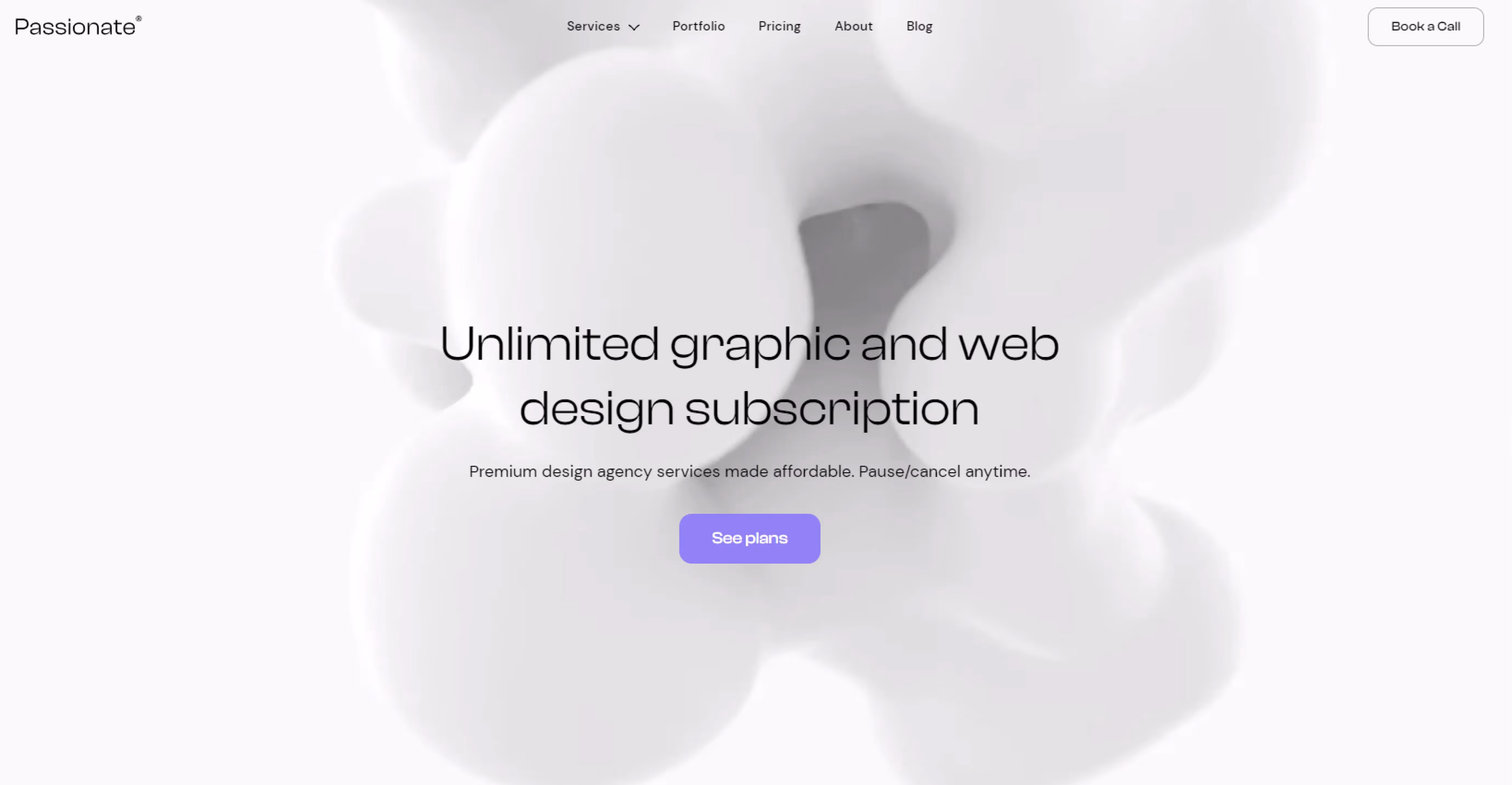 Screenshot of Passionate Design Agency