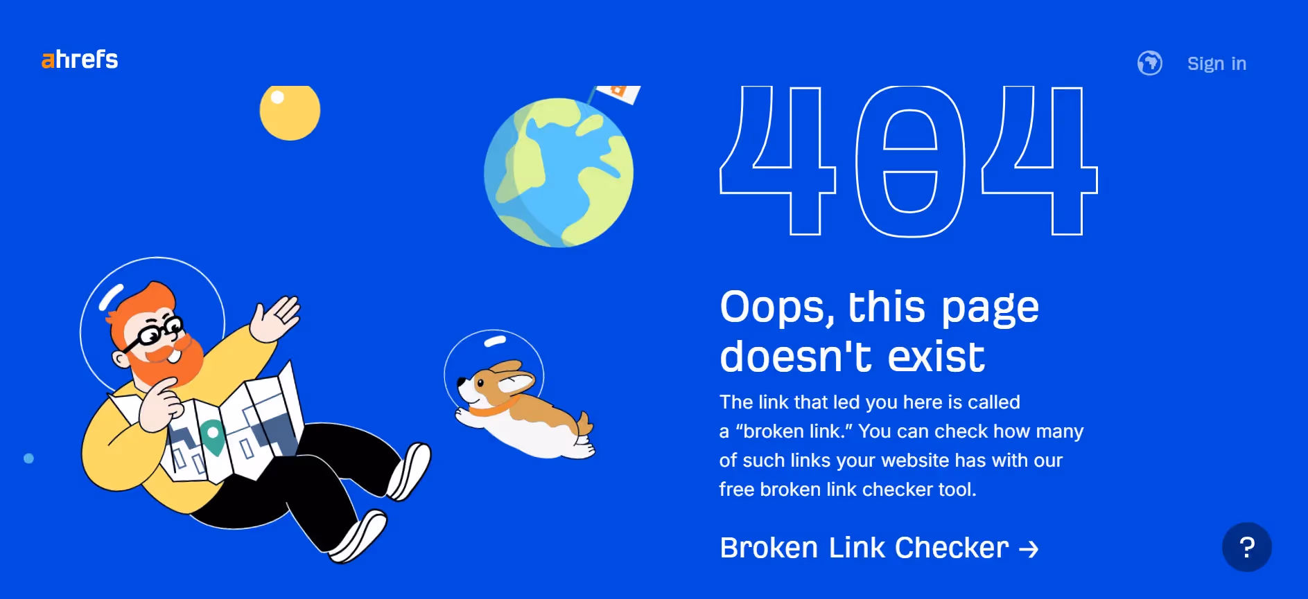 screenshot of ahrefs 404 page