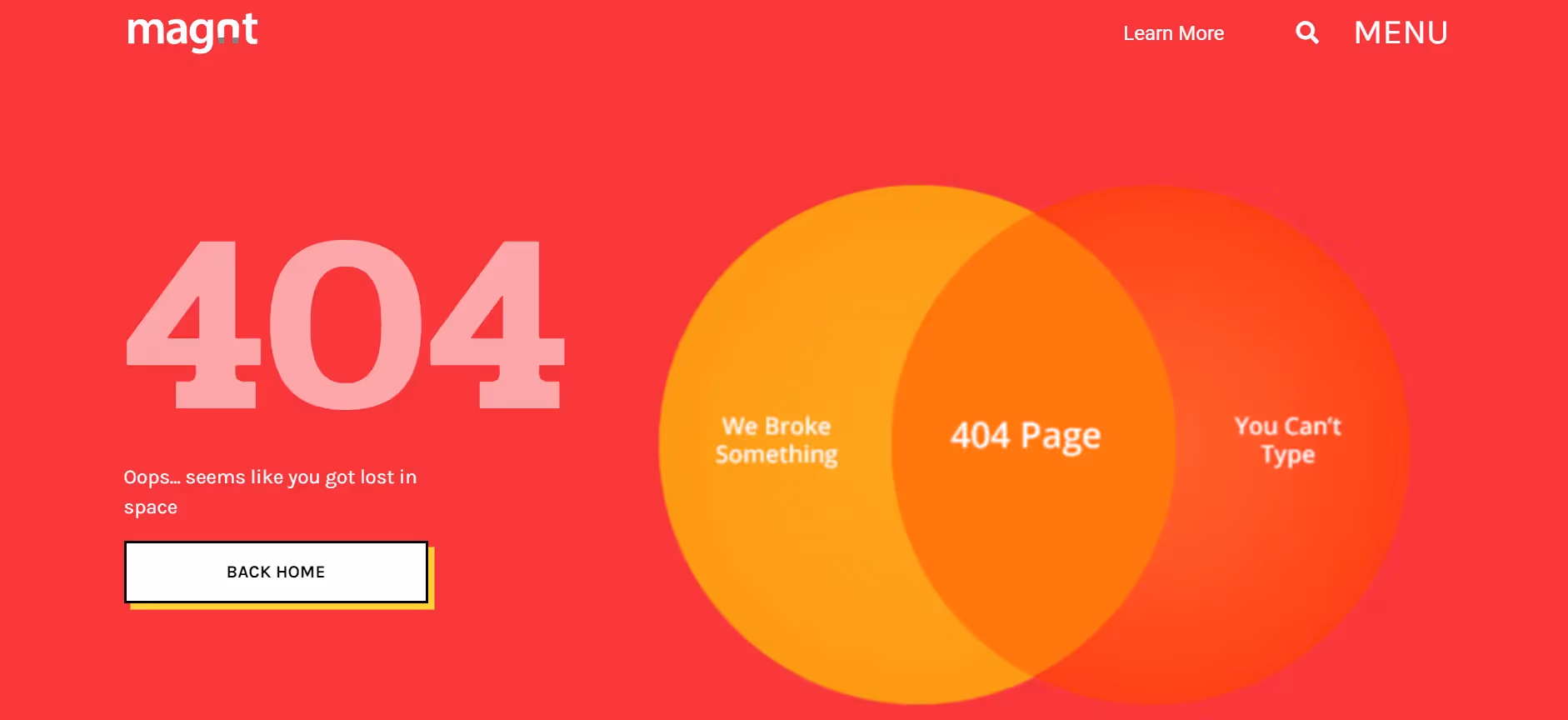 screenshot of magnt's 404 page