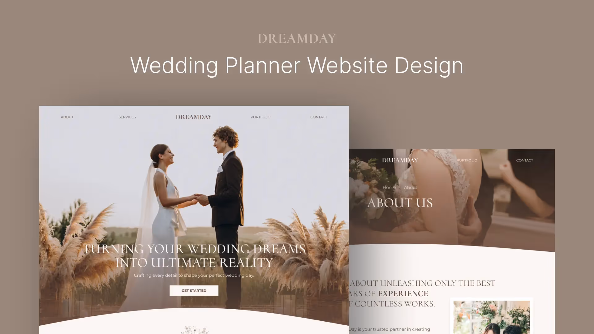 Figma website template - Wedding planer