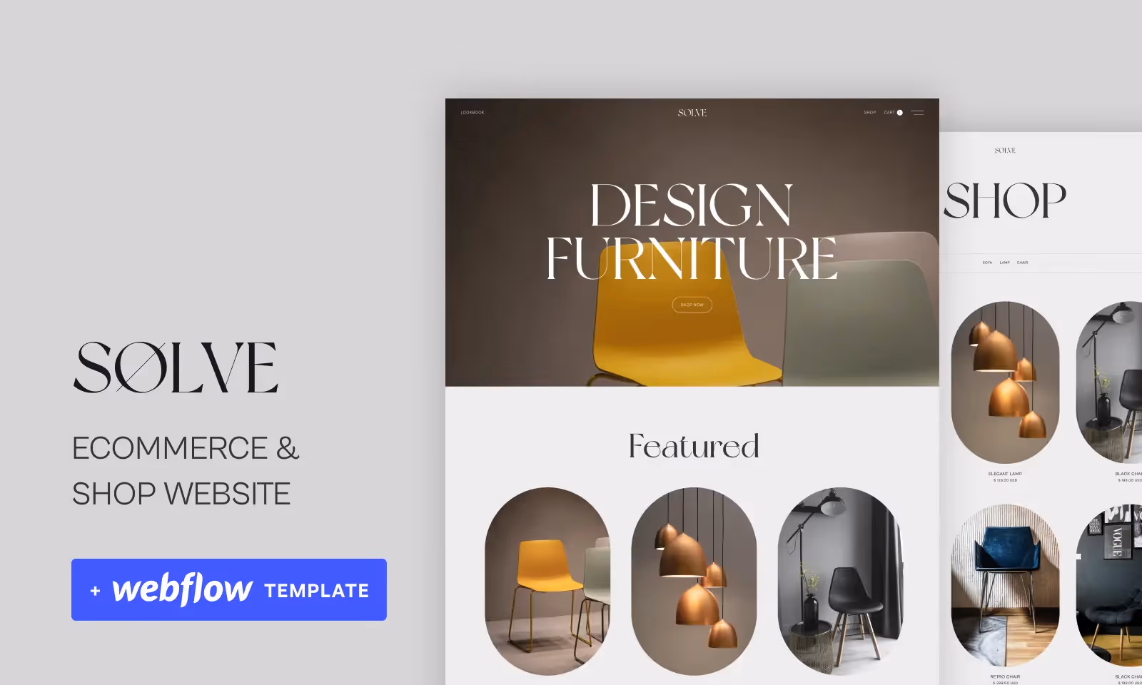 Screenshot of Solve website template