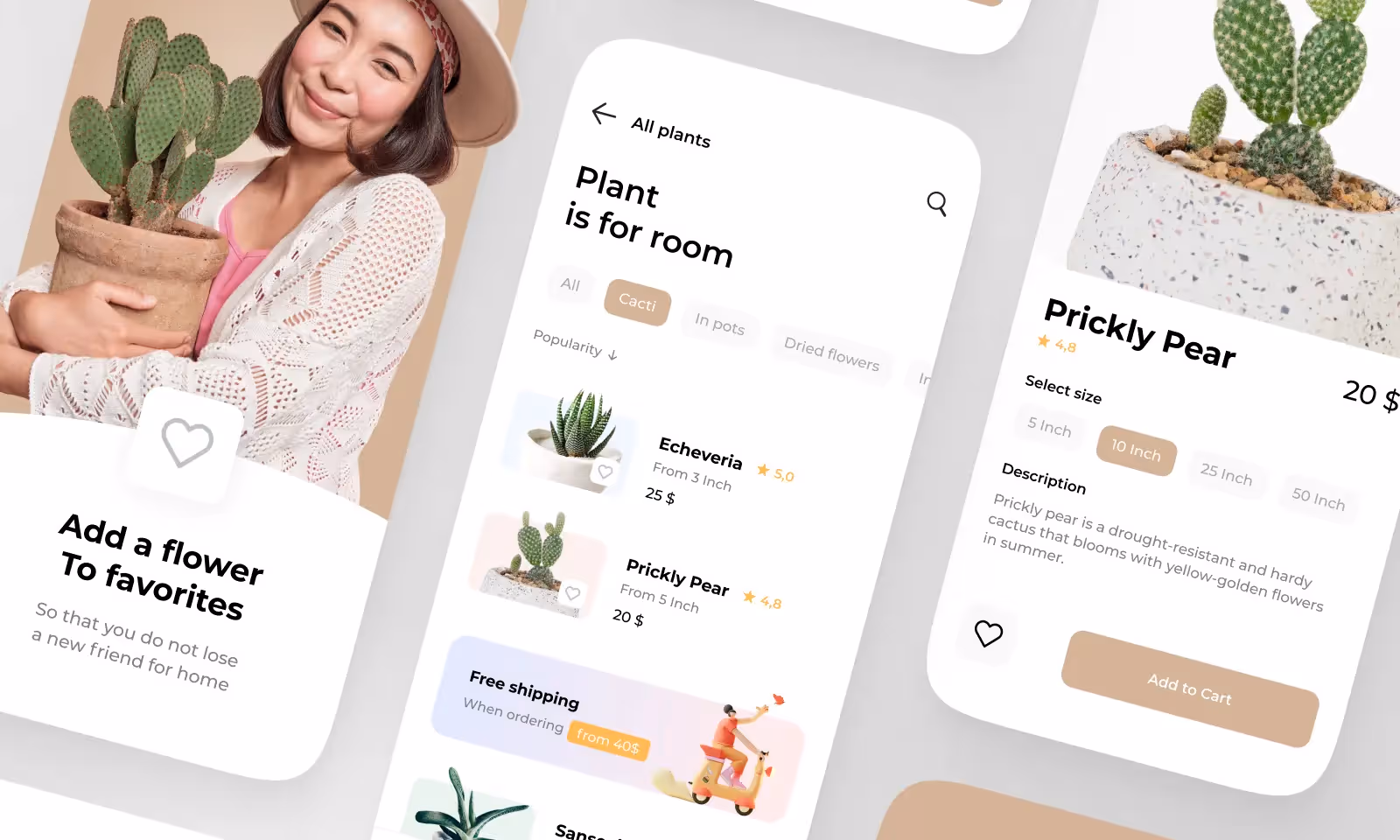 Figma Website Template - Plant shop app