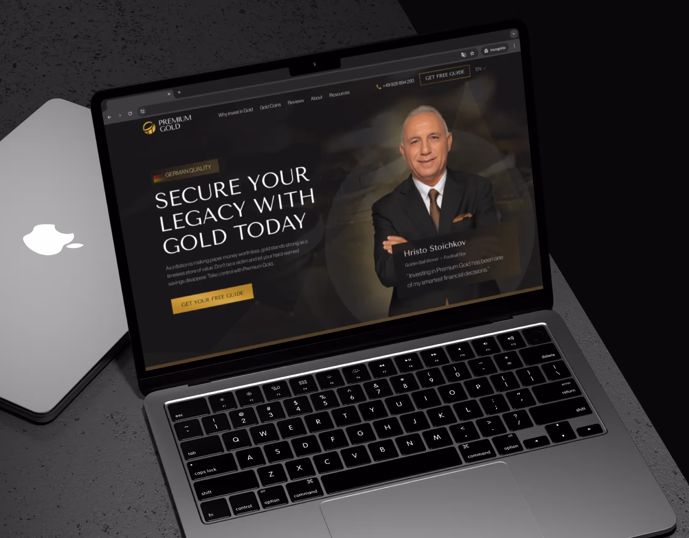PremiumGold hero screenshot