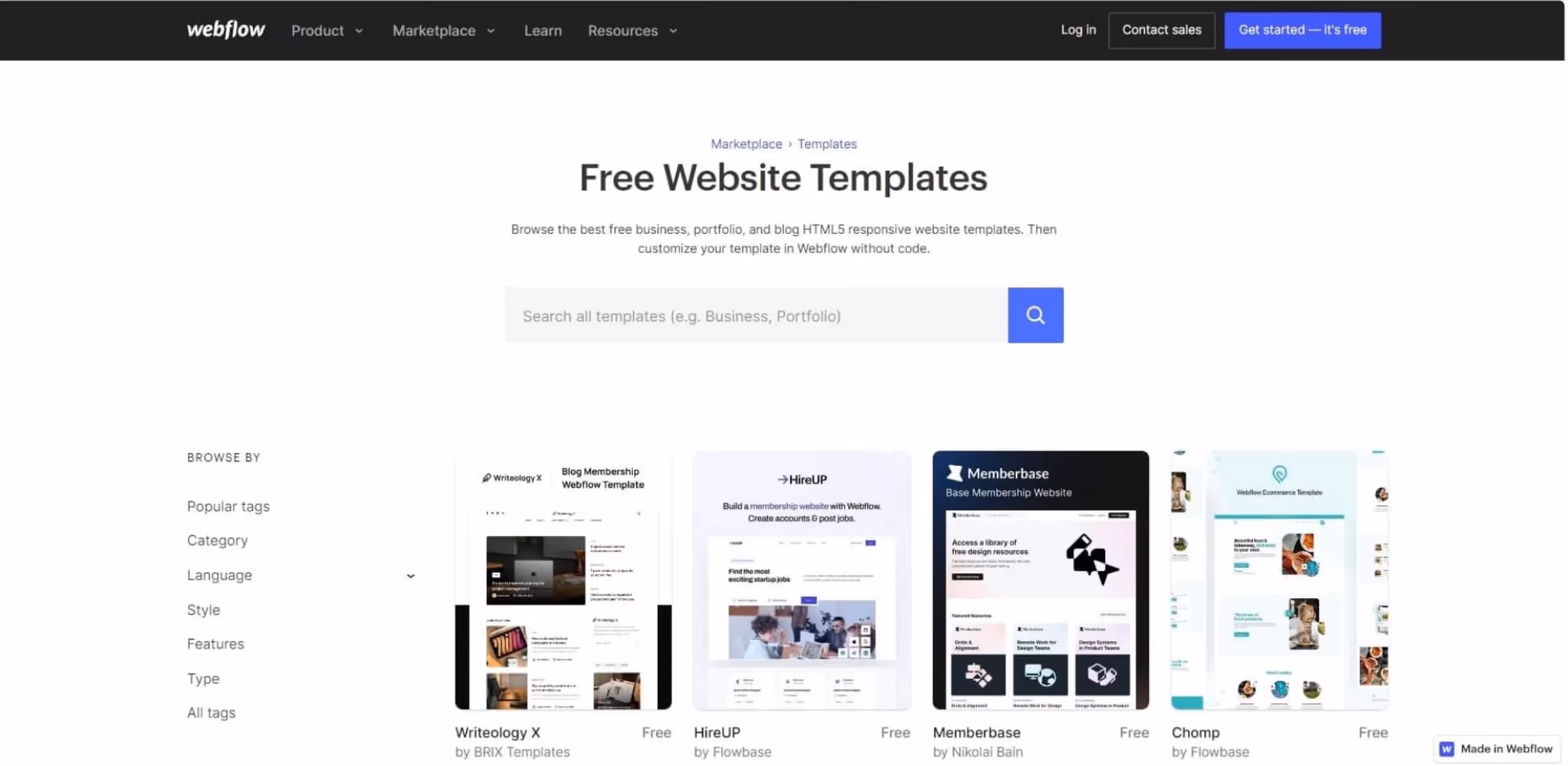 Squarespace vs Webflow