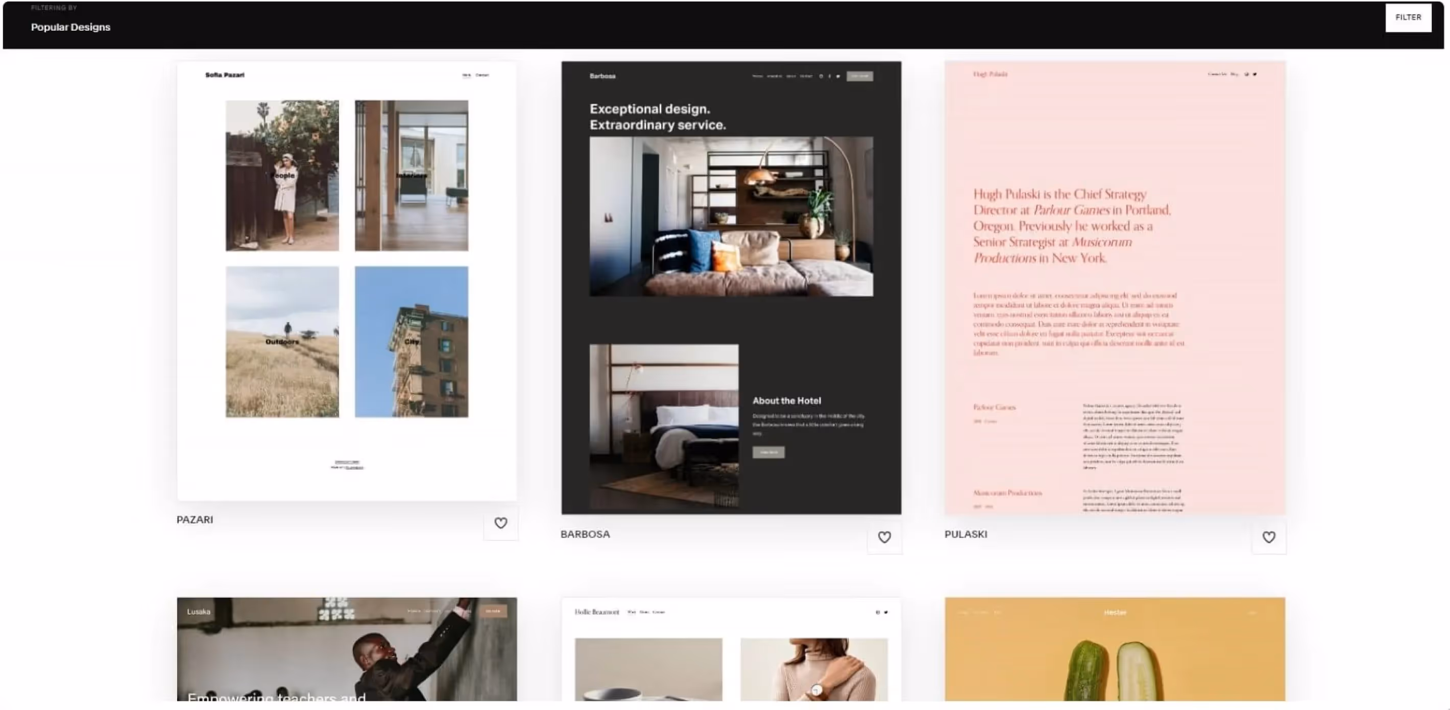Webflow vs Squarespace - Popular Designs 