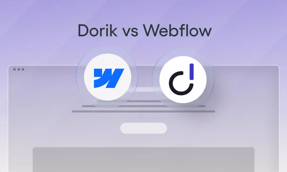 Webflow vs Dorik comparison 
