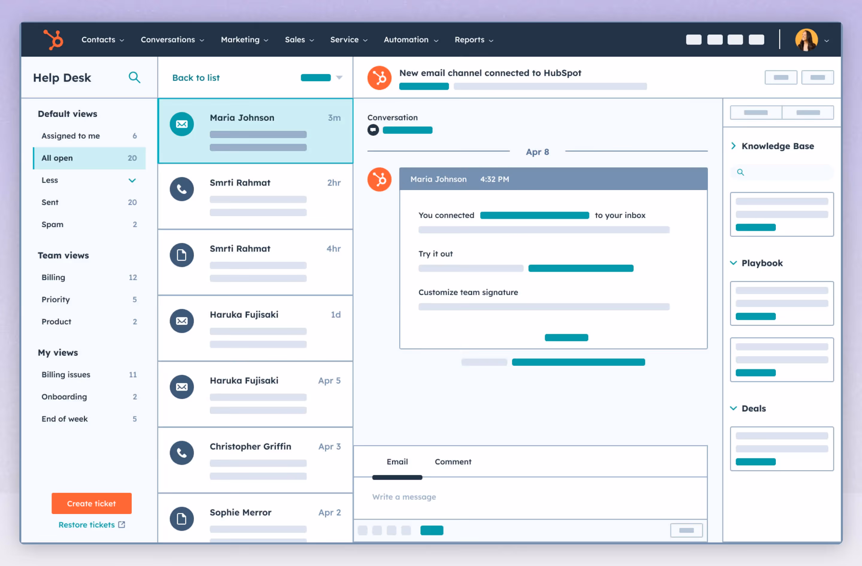 Hubspot Dashboard