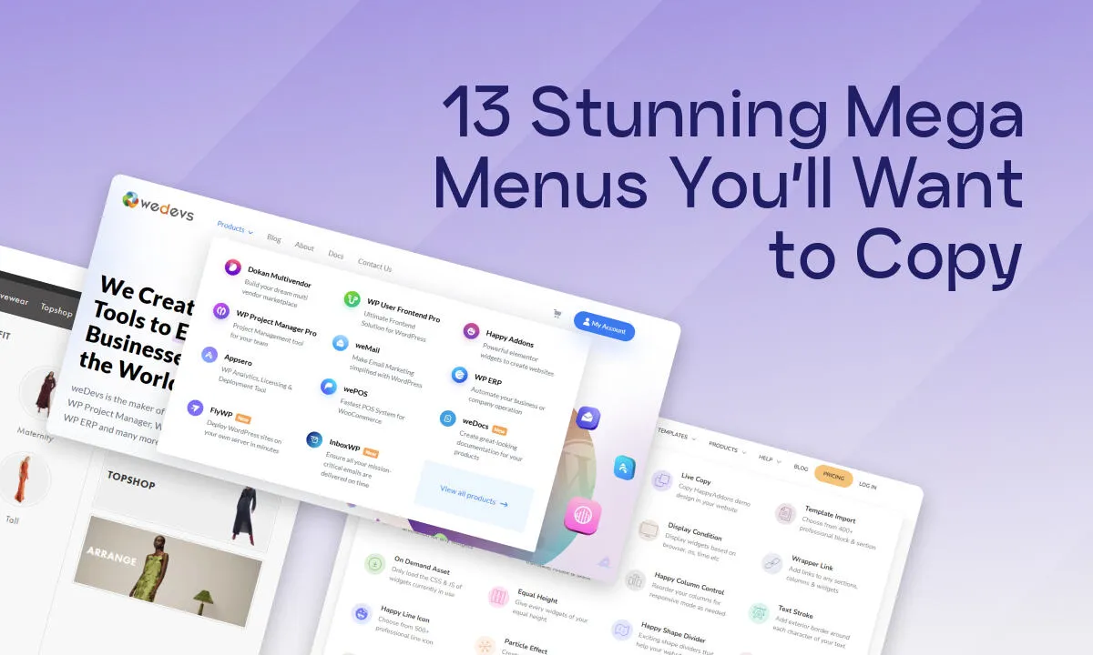 13 Best Mega Menu Examples for Design Inspiration 