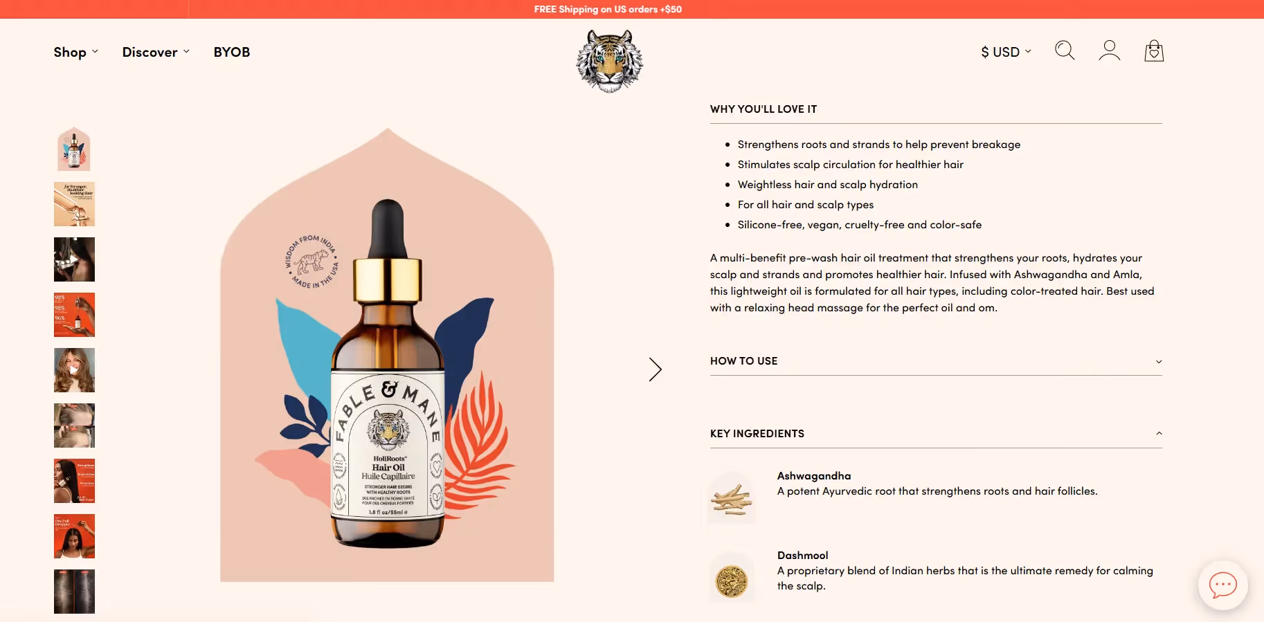 Best Product Page Examples - award winning product page example - Fable and Mane