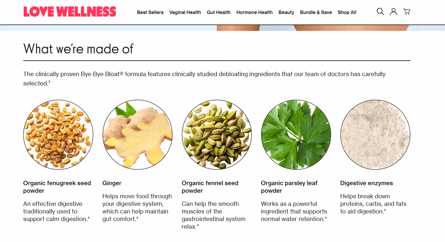 best product page examples - Love Wellness