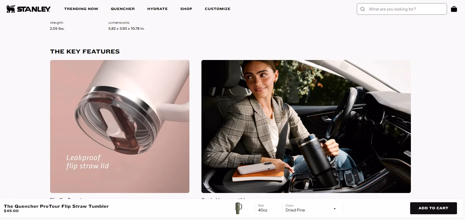 great product page examples - Stanley