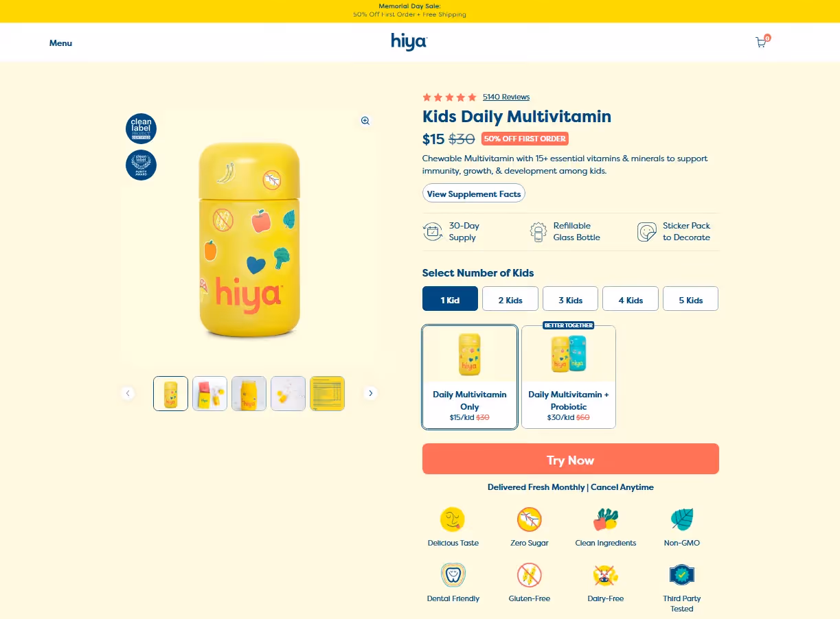 Best product page examples - Hiya