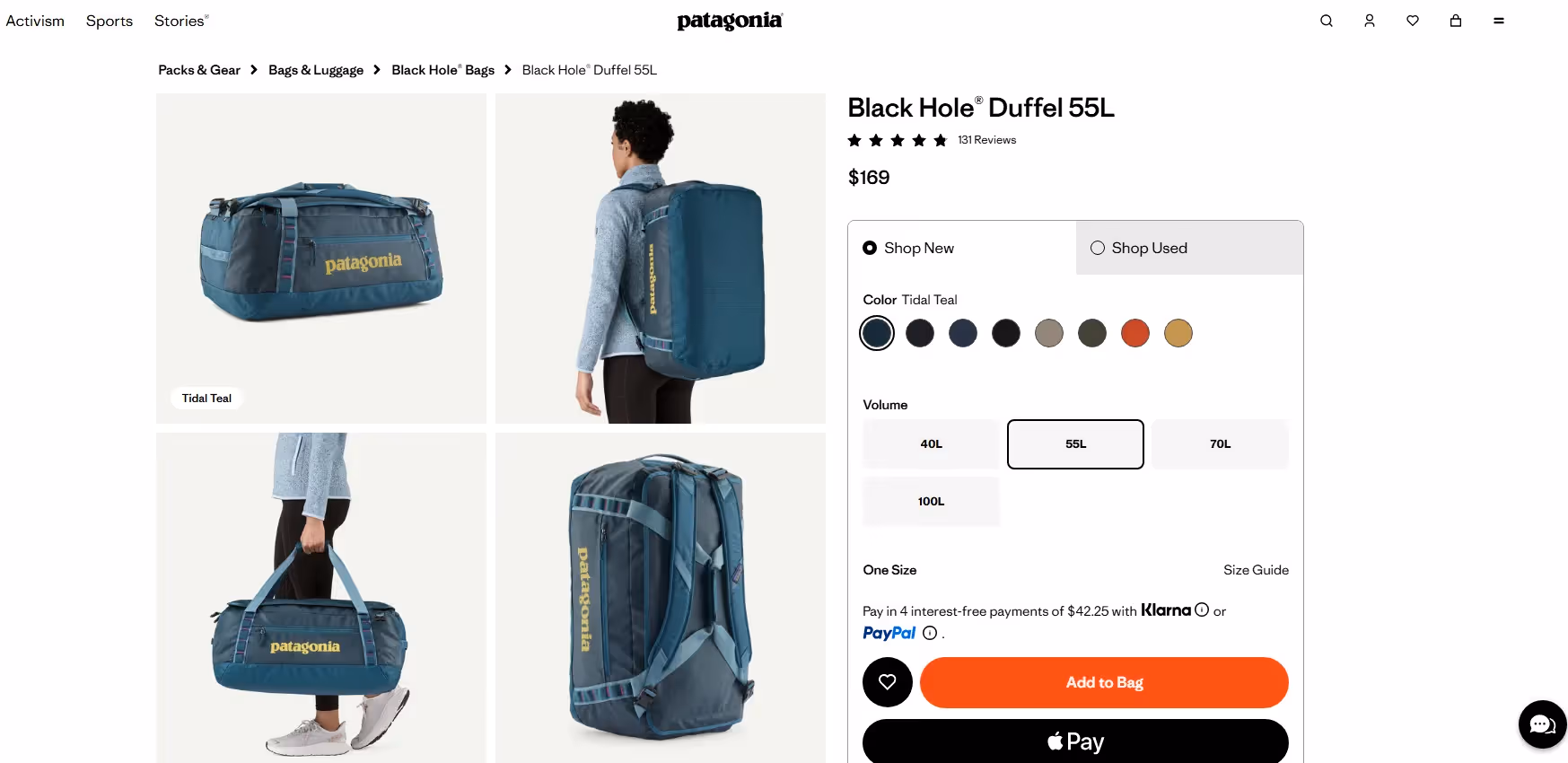 Product Page Design Ideas - Patagonia