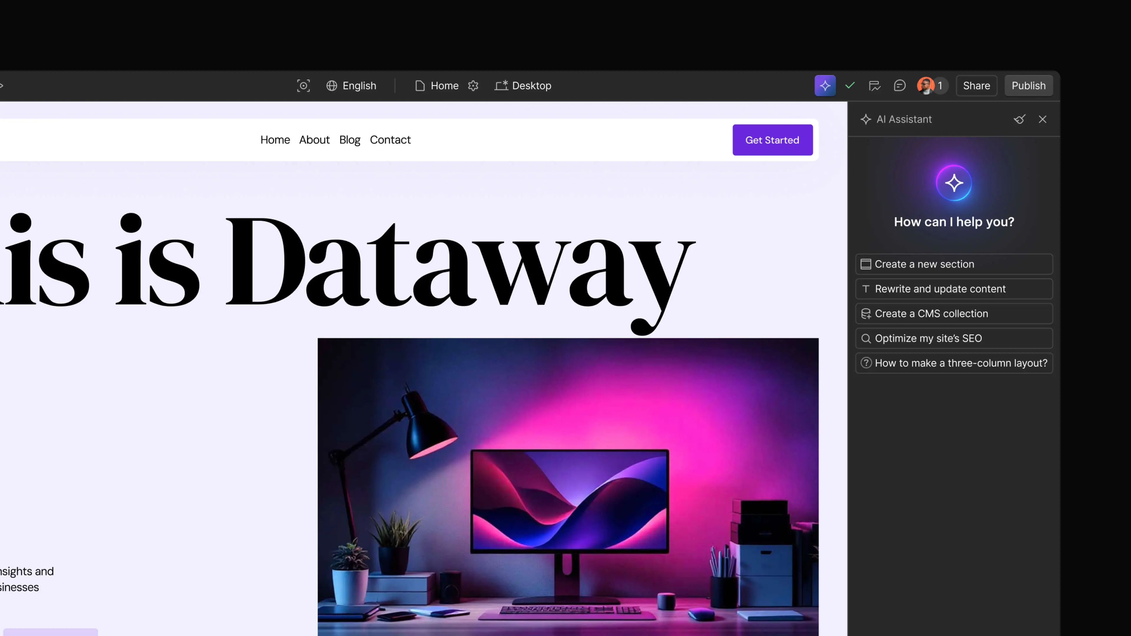 Webflow's new SEO tools - AI Assistant