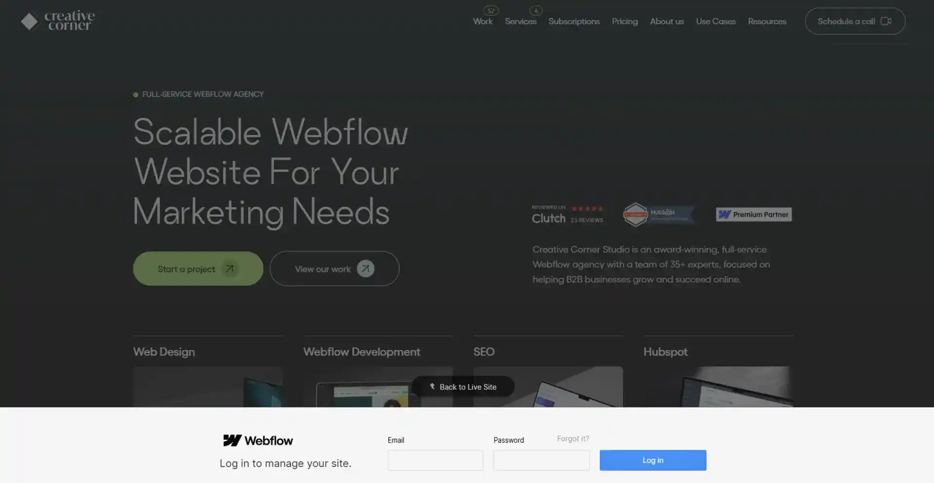 Webflow Editor Login