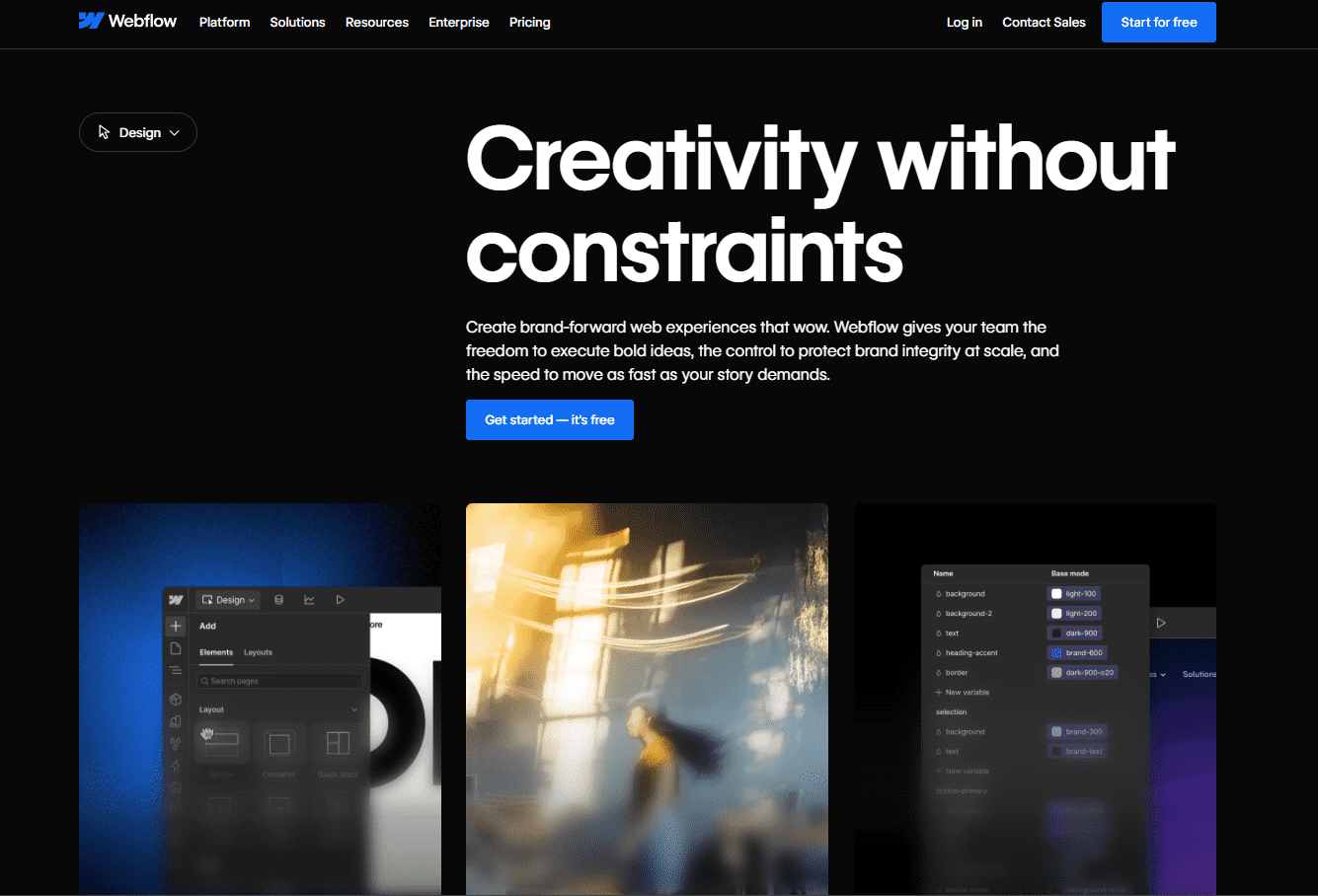 Wordpress vs Webflow: Webflow Interface
