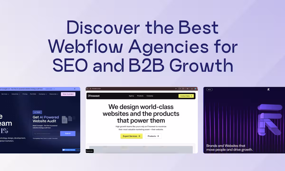 Best Webflow Agencies for SEO