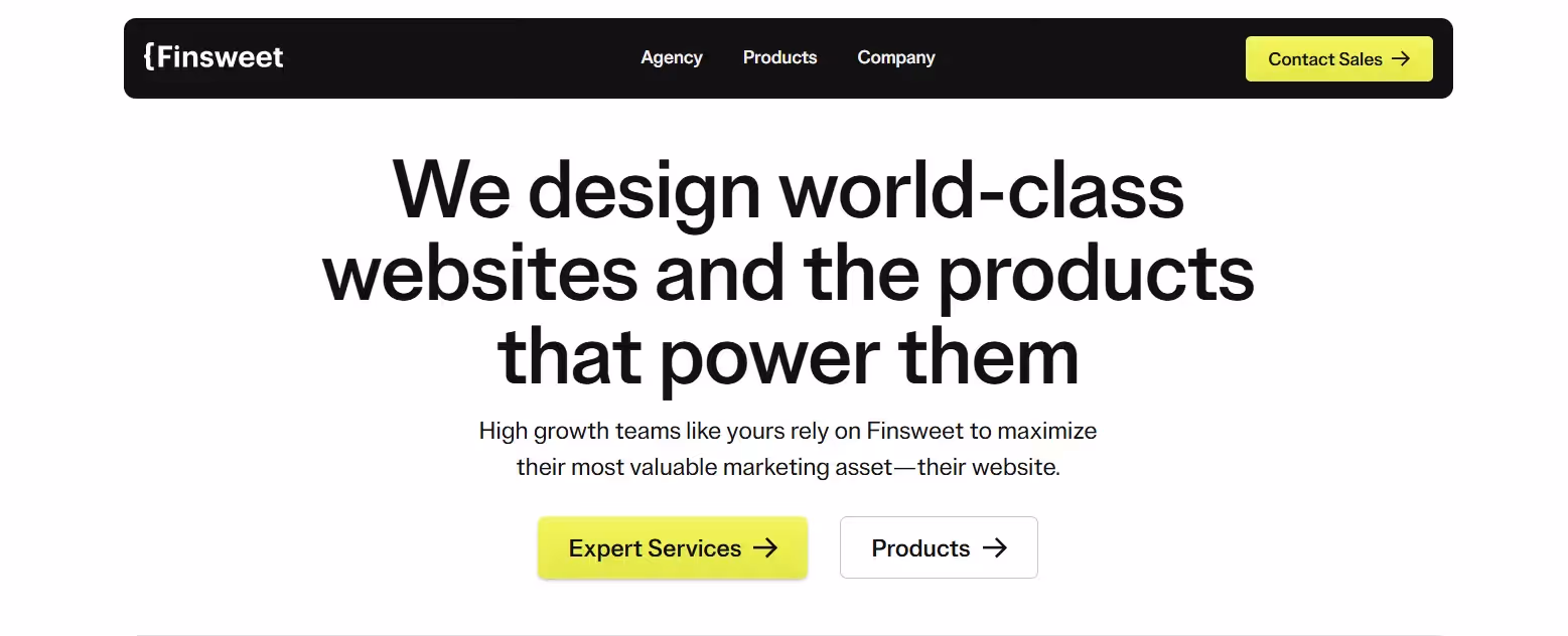 Webflow SEO Agency, Finsweet